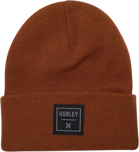 Hurley Men's Shifty Beanie - Lightweight Classic Double Layered Flat Knitted Bonnet Winter Hat for Men in Kuwait