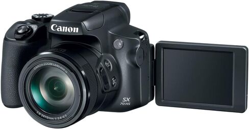حزمة كاميرا PowerShot SX70 HS بدقة 20.3 ميجابكسل من Canon مع حقيبة كاميرا Deco Gear، وعبوتين بديلتين Vivitar LP-E12، وبطاقة ذاكرة Lexar سعة 128 جيجابايت SDXC، ومجموعة برامج التحرير الاحترافية TechSmart in Saudi Arabia