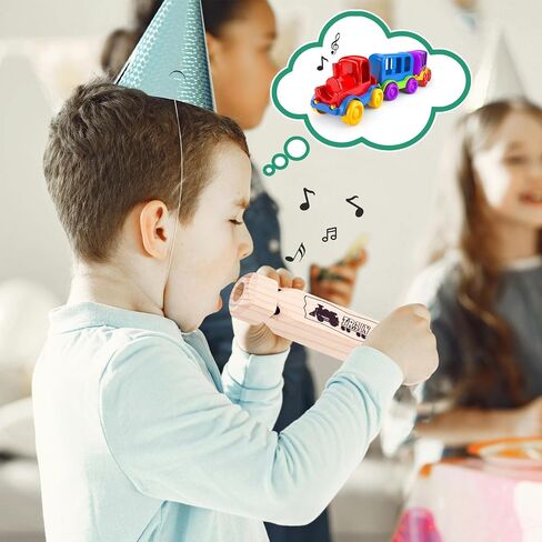 صفارة قطار خشبية للأطفال من LovesTown، صفارة قطار 4 درجات مقاس 7.3 سم من الخشب الطبيعي لحفلات أعياد الميلاد للأطفال وجائزة الكرنفال in Saudi Arabia