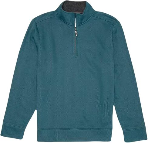 سويت شيرت رجالي من Tommy Bahama بنصف سحاب نيو كاسل (الولايات المتحدة، ألفا، كبير، عادي، عادي، أخضر غابي) in Kuwait