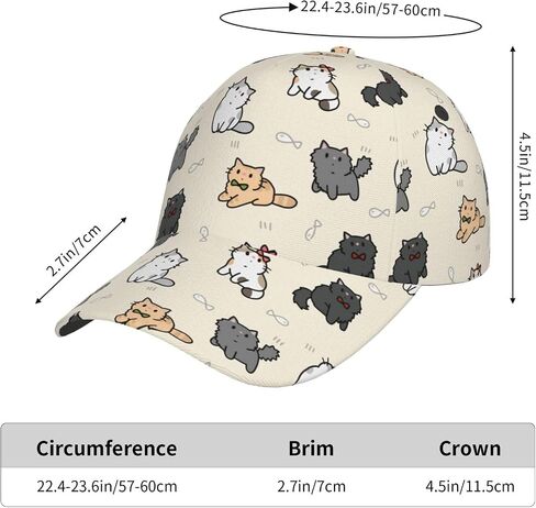 Cat Baseball Cap Adjustable Snapback Trucker Caps Casual Sun Hat Anime Hats for Women Men Teens in Saudi Arabia