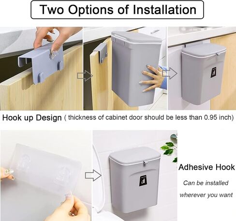 Collapsible Kitchen Trash Can for Counter Top or Under Sink,Plastic Indoor Compost Bin,2.6 Gallon for Cabinet/Car Trash Can with Lid in Saudi Arabia