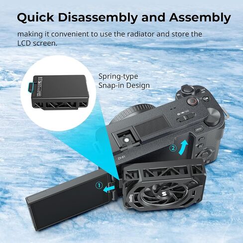 SmallRig Camera External Cooling System for Sony/for Canon/for FUJIFILM, Snap-On Cooling Fan with TEC Cooling Module for Sony ZV-E1/A7 IV/A6700/FX3, for Canon R5/R6, for FUJIFILM X-T4/X-S10-4815 in Saudi Arabia