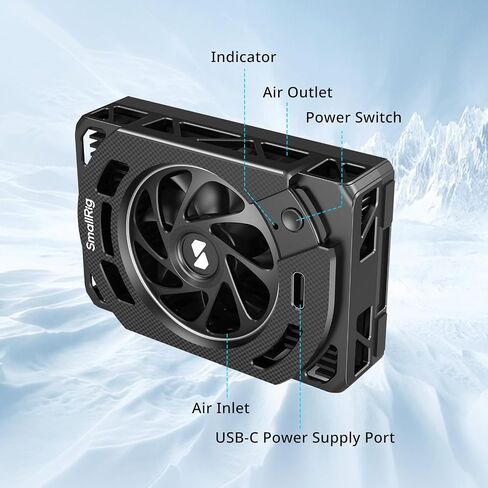 SmallRig Camera External Cooling System for Sony/for Canon/for FUJIFILM, Snap-On Cooling Fan with TEC Cooling Module for Sony ZV-E1/A7 IV/A6700/FX3, for Canon R5/R6, for FUJIFILM X-T4/X-S10-4815 in Saudi Arabia