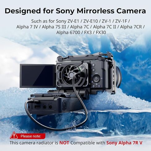 SmallRig Camera External Cooling System for Sony/for Canon/for FUJIFILM, Snap-On Cooling Fan with TEC Cooling Module for Sony ZV-E1/A7 IV/A6700/FX3, for Canon R5/R6, for FUJIFILM X-T4/X-S10-4815 in Saudi Arabia
