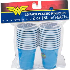 Silver Buffalo Sanrio Hello Kitty Face 20 Pack Mini Plastic Party Cup Set, 2 Ounces