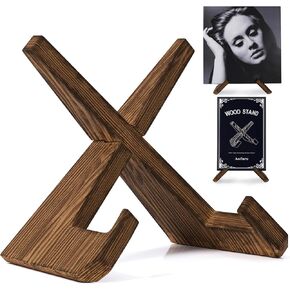 Now Playing Vinyl Record Stand, Premium Vinyl Record Storage Holder, Wooden Vinyl Display Stand, Stable Now Spinning Record Holders, Album Magazine Holder & CD Rack Stand, Gifts for Vinyl Record Lover