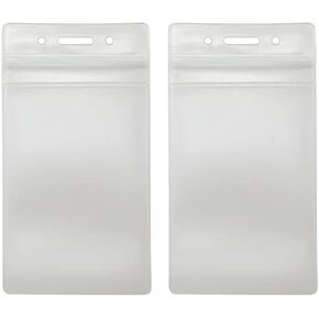 Advantus® Horizontal Re-sealable Badge Holders, 2 5/8" x 3 3/4", Clear, Pack Of 50