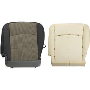 Front Driver Bottom Cloth Seat Cover and Sponge Cushion Replacement for 2009-2012 Ram 1500 SLT