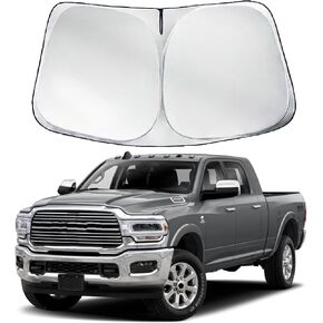 Car Window Sun Shade Front Windshield Compatible with Dodge RAM 2025 2024 2023 2022-2010 Custom Fit 2500 3500 2025 2024 2023 2022 2021 2020 2019 2018-2010 Sunshade Cover Window Sun Shield Visor