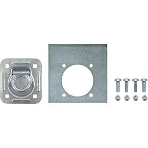 Buyers Products B801AK Heavy Duty Recessed Rope Ring Kit Includes B801A/B801BP/Mounting Hardware, 2000lb WLL, Iron Construction, Truck & Trailer Cargo Control