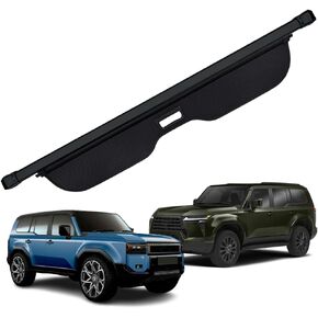 Cargo Cover Compatible with Toyota Land Cruiser 2024 Lexus GX550 GX 550 Retractable Rear Privacy Screen Car Storage Trunk Luggage Tonneau Security Shielding Shade (Carbon Fiber Style)