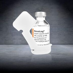 iGuerburn Short Insulin Vial Protector for Fiasp Humalog Novolog Humulin Novolin Insulin, Diabetes Insulin Silicone Sleeve Vial Holder Case for 10ML Insulin Vials (Clear-Short)