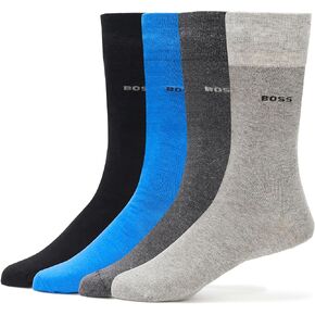 BOSS Men's 4-Pack Sold Cotton Socks Gift Set
