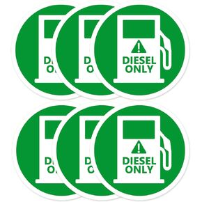 Top label Diesel Only Sticker,Weather Resistant Diesel Safety Decal Labels for Trucks,Machinery and Equipment,4 Inch Stickers 6 Pcs