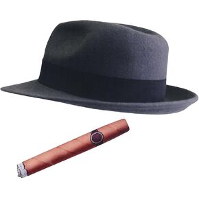Fedora Window Decal, Funny Sticker for Car Truck Drivers Mens,Funny Car Stickers for Side Window for Car Truck Drivers Mens, Driving Fake with The Fedora Hat and Cigar Car Stickers