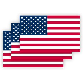 Ignixia American Flag Decals USA Flag Car Stickers (Pack of 03) Patriotic Decals 5x3 Inches American Flag Stickers