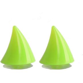 2 Pcs Helmet Devil Corner Horn Suction Plastic Resilient Decoration Accessories Waterproof Headdress for Bicycle Helmet, Ski Helmet, Motorcycle Helmet, Snowboard Helmet ,Pair green Small horns