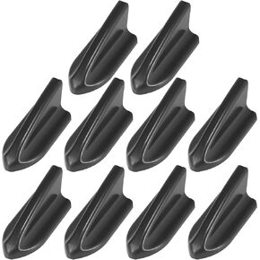X AUTOHAUX 10pcs Universal Car ABS Roof Shark Fin Style Spoiler Wing Shark Fin Style Diffuser Black