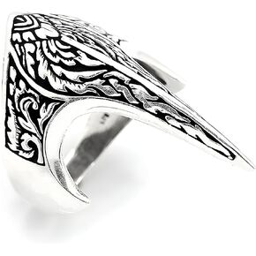Turkish Jewelry Zihgir Ottoman Nice 925K Sterling Silver Men's Thumb Ring