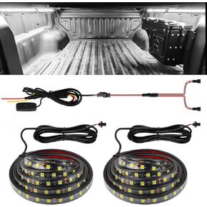 Linkstyle 12V LED Trunk Light، 2PCS 108+108 حبات مصباح مع مفتاح تشغيل / إيقاف، مقاوم للماء، لشاحنة نقل البضائع SUV RV Boat