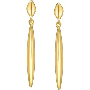 SWEETV 14K Gold Plated Statement Drop Dangle Earrings for Women, Stunning Teardrop Waterdrop Leverback Women's Earrings Jewelry Gift, 925 Sterling Silver Hypoallergenic