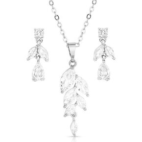 Montana Silversmiths Jewelry Set Womens Falling Petals 18" JS5643