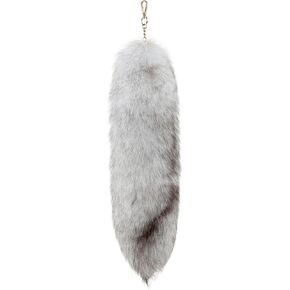 Faux Fox Tail Keychain Pendant Cosplay Costume Halloween Furry Fox Tails Handbag Accessory Key Chain Charm for Women