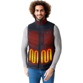 Professional Men's Heated Vest with 12000mAh Large Capacity Battery Pack