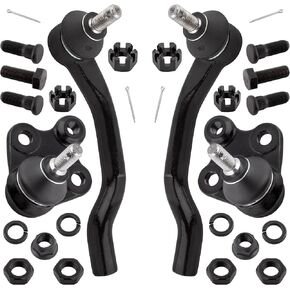 ES800912 ES800913 K500234 Front Outer Tie Rod Ends Lower Ball Joints Left & Right for Acura ILX 2013-2015 Honda Civic 2012-2015, Pack of 4