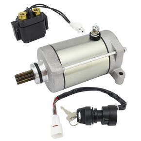 Starter w/Relay & Ignition Switch for Yamaha Grizzly 600 YFM600 1999 2000 2001 All Models, 4WV-81890-00-00 18759, Grizzly 600 Starter for Yamaha Grizzly 600 Starter 1999 2000 2001 YFM600