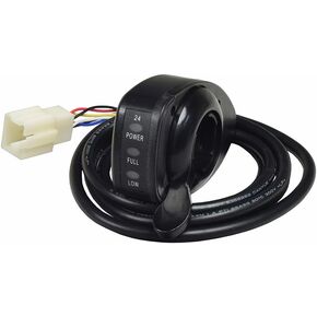 AlveyTech Variable Speed Thumb Throttle for Razor Dune Buggy (Versions 12+) - Premium 6-Wire Throttle with Connector Pins with Battery Level Indicator, Replacement Electric Scooter Parts, DIY Install