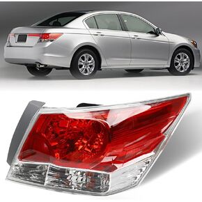 Brake Tail Light for Sedan Honda Accord 2008-2012 - HO2801172 Rear Taillight Assembly Replaces for 33500-TA0-A01 - Tail Lamp with Bulb - Passenger Right Side RH