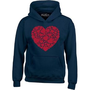 shop4ever Red Heart Love Cloud Valentine's Day Hoodie Sweatshirts