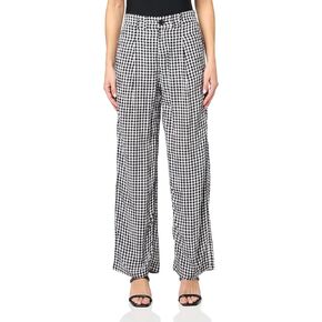 NIC+ZOE Women's 30.5" Drapey Gingham Wide-Leg Pant