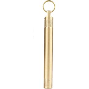 Bottle Box Pocket Case Brass Bottle Holder Compartment Cigarette Toothpick Container Case for Outdoor Travel