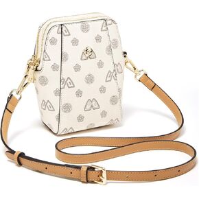LAORENTOU Vegan Leather Small Crossbody Bags for Women Designer Cell Phone Bag Wallet Purses Adjustable Strap