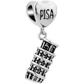 Leaning Tower Pisa Italy Charm fits Pandora Moments Bracelets Women Travel Europe Landmark