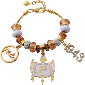 Gold Soror Beaded Pendants Greek Sorority SGR Bracelets Life Members Gifts Jewelry