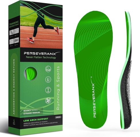 NASA Grade Sports Insoles - Maximum Shock Absorption & Rebound for Runners & Athletes - High Arch Support for Plantar Fasciitis Relief Men & Women in Saudi Arabia