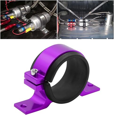 دعامة تثبيت لفلتر وقود السيارة 58 مم، حامل مرشحات مضخة وقود زيت الوقود التلقائي، حامل تثبيت حامل سيارة السباق، تركيب مقعد المضخة، عالمي للمركبات (أرجواني) in Kuwait