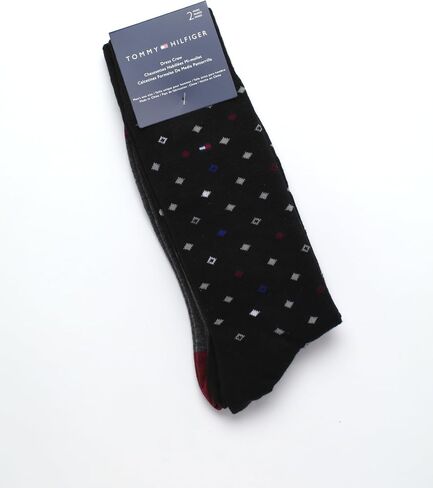 Tommy Hilfiger Men's Socks - 2 Pack Performance Stretch Crew Dress Socks - Classic Dress Socks for Men (Shoe Size: 7-12) in Saudi Arabia