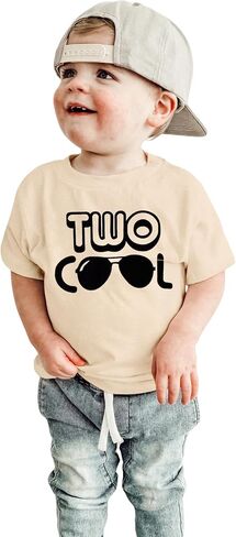 Two Cool 2nd Birthday T Shirt Boys 2nd Birthday Shirt Toddler Baby 2 Year Old Birthday Gift Tee Tops in Saudi Arabia