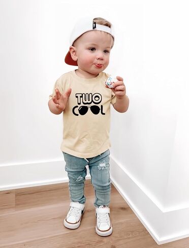 Two Cool 2nd Birthday T Shirt Boys 2nd Birthday Shirt Toddler Baby 2 Year Old Birthday Gift Tee Tops in Saudi Arabia