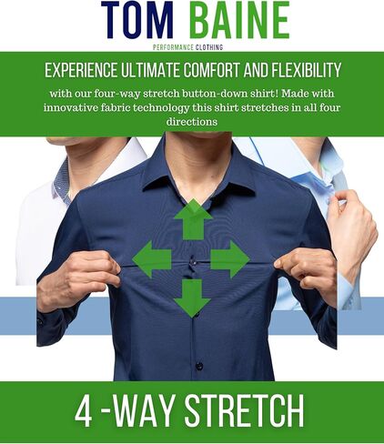 Men Slim Fit Performance Long Sleeve Geometric Casual Button Down Shirt in Saudi Arabia