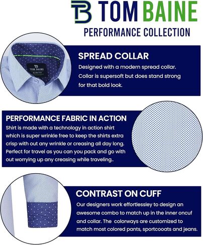 Men Slim Fit Performance Long Sleeve Geometric Casual Button Down Shirt in Saudi Arabia