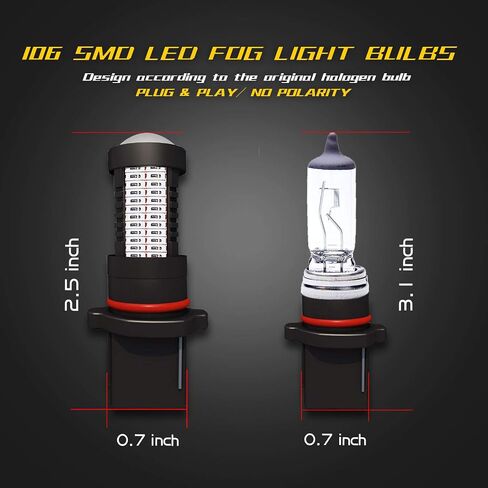 5202 5201 H16 PSX24W LED DRL Fog Light,Replacement of Halogen HID,360 degree bright,ICE BLUE in Kuwait