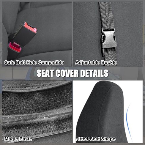 أغطية مقاعد SAPUBK مخصصة تناسب كراسي Ford E-Series Van Captain 1993-2008 مع مسند ذراع واحد لكل مقعد in Kuwait