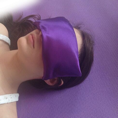 Lavender Eye Pillow- Silky Eye Pillow for Yoga, Meditation Relaxation. This Eye Mask Is Perfect for Sleeping. Made of Lavender Flowers Organic Flax Seed. Get One for Yourself or As a Gift. in Saudi Arabia