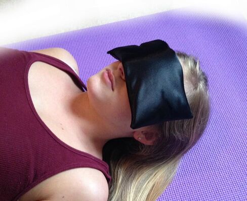 Lavender Eye Pillow- Silky Eye Pillow for Yoga, Meditation Relaxation. This Eye Mask Is Perfect for Sleeping. Made of Lavender Flowers Organic Flax Seed. Get One for Yourself or As a Gift. in Saudi Arabia